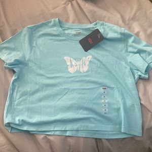levi’s blue crop top